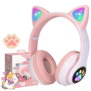 Imagem de Fone De Ouvido Bluetooth Orelhas De Gato Com Led Headphone - CAT EAR, 