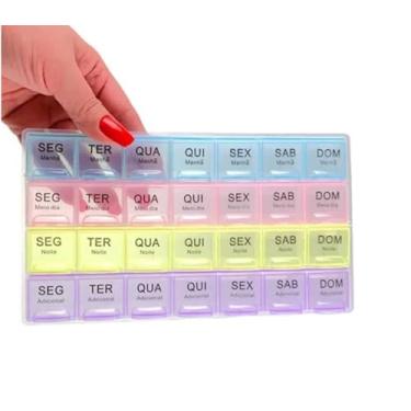 Imagem de Porta Comprimidos Semanal – Organizador de Remédios com 4 Divisórias Diárias, Ideal para Medicamentos e Suplementos, Prático e Compacto - NEXUS MARKET