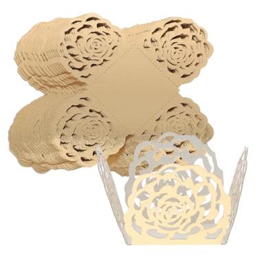 Imagem de Cabilock 100 embalagens de chocolate, embalagens de doces vazadas, papel de embalagem de chocolate para muffins cupcakes, decoração de aniversário e casamento ()