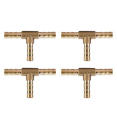 Imagem de Conector de Farpado de Latão T, Combustível de Gás de água a Ar Acessórios para Marceneiros de Mangueira de 3 Vias para Ferramenta Elétrica, Material de Cobre, 5pcs (6mm)