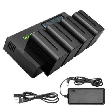 Imagem de Bateria Neewer NP-F970 6600mAh (4 Unidades) com Carregador