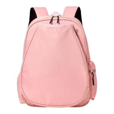 Imagem de Deevoka Mochila de tênis, bolsa esportiva para atividades ao ar livre, bolsa de badminton portátil multifuncional resistente à água com compartimento para, Rosa