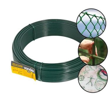 Imagem de Arame Galvanizado Liso Revestido Em Pvc Bwg 12 14 16 18 20 VONDER Verd