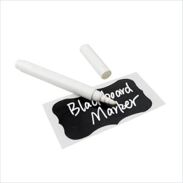 Imagem de 1 Caneta Giz Líquido Branco Para Quadro Preto ou etiquetas pretas ou P