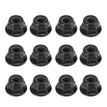 Imagem de Drfeify 12 peças de reposição de porca de roda antiderrapante de 4 mm para Axial Traxxas TRX4 TRX6 SCX10 1/10 RC modelo de carro (preto)