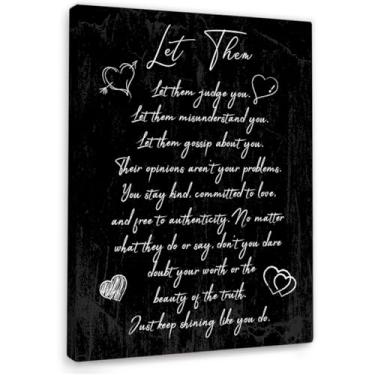 Imagem de YEOION let them Arte de parede para decoração de parede de escritório, citações positivas decoração de parede para sala de aula e escola