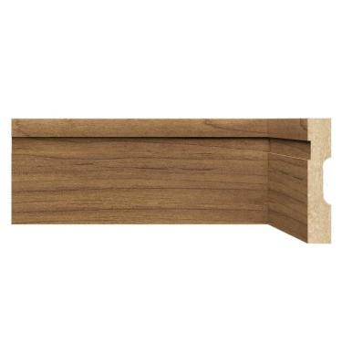 Imagem de Kit Rodapé de MDF 15 Barras Frisadas de 10cm x 2,40m Rende 36 Metros Moldufama Imbuia