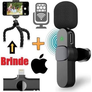 Imagem de Microfone de Lapela Sem Fio Wireless Para Ios Lightning Gravação de Ví