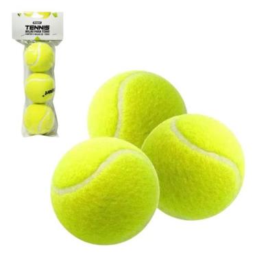 Imagem de Kit 3 Bolas Bolinhas Tênis Profissional Resistente Verde - BRASPORT
