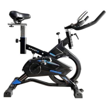 Imagem de Bicicleta Ergométrica Spinning Mecânica com Resistência por Fricção, Roda de Inércia 11kg, Painel LCD e Suporte Celular – Uso Residencial