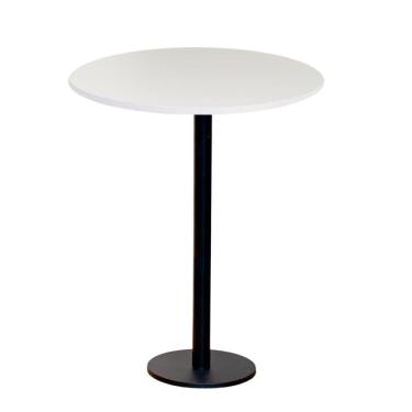 Imagem de Mesa Pisa Beta Bistrô Fratini 107,50cm (a) Disco Redondo Preto Tampo Mdp Redondo Preto 60cm (l)