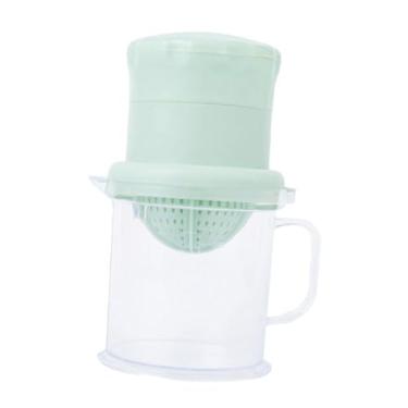 Imagem de WeiLaiKeQi Espremedor de frutas manual compacto e resistente, extrator de sucos cítricos para coquetéis, bebidas de frutas e escritório doméstico, Verde