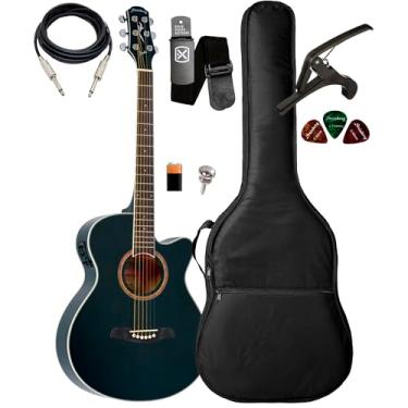 Imagem de Kit Violão Elétrico Strinberg Berlin Be30c Black +acessórios