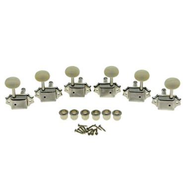 Imagem de KAISH Níquel com botões marfim 3L3R vintage LP afinadores de guitarra afinação pinos cabeças de máquina para Les Paul SG