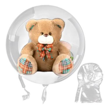 Imagem de Kit Balões Bubble Bolha Transparente com Abertura 30" (76 cm) Pacote com 10 Unidades Fácil de Personalizar e Encher Para Decoração de Festas, Casamentos e Eventos