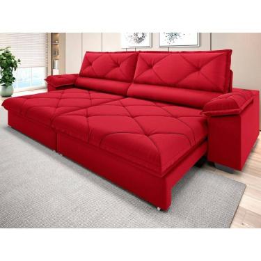 Imagem de Sofá com Carregador USB e Molas no Assento Retrátil Reclinável Maestro 2,50m Velosuede - NETSOFAS