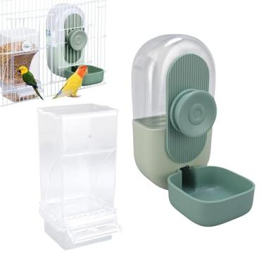 Imagem de Asixxsix Conjunto de Dispensadores de água para Alimentação de Pássaros, Plástico Automático para Papagaio Alimentador de Alimentos para Recipientes para Recipientes para Gaiolas para
