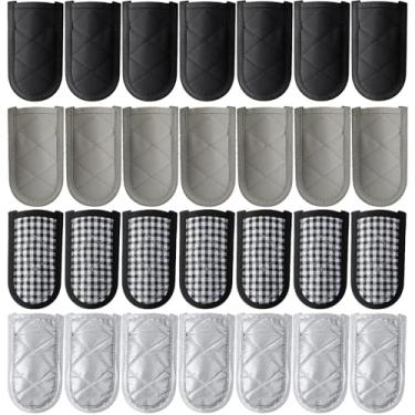 Imagem de Patelai 24 peças de capas de alça de panela de ferro fundido, resistente ao calor, antiderrapante, suporte de frigideira, luvas para utensílios de cozinha