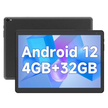 Imagem de Tablet Android 12, tablets de 10 polegadas, 4 GB de RAM + 32 GB ROM, suporte para expansão de 1 TB, tela sensível ao toque 1280 x 800 IPS, processador quad-core de 1,8 GHz, Bluetooth, câmera de 8 MP