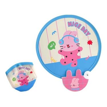 Imagem de YIJU Ventilador dobrável de desenho animado, refletor fofo e dobrável para viagens, atividades ao ar livre e festivais, Coelhinho Rosa