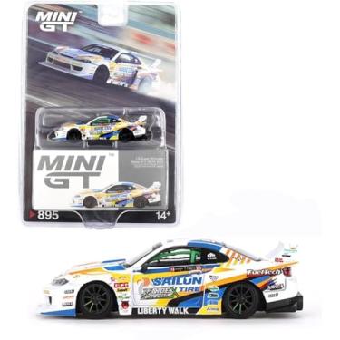 Imagem de Diecast Model Car Compatible with Mini GT 1:64 Nissan Silvia (S15) LB-Super Silhouette #555 2023 Formula Drift Japan Limited Edition MGT00895