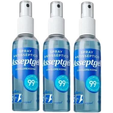 Imagem de Álcool Spray Antisséptico Original 120ML com Clorexidina Asseptgel Pro