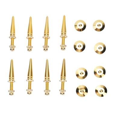 Imagem de Diyeeni Isoladores de Alto -falante, Picos de Alto -falante Ajustável, Pucks de Isolamento de Amortecedor de Choque HiFi Stand Peds Com Tapete Não Deslizante para Toca -discos CD DVD