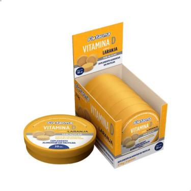 Imagem de Suplemento Vitamina D Flofarma em Pastilha sem açúcar Sabor Laranja La
