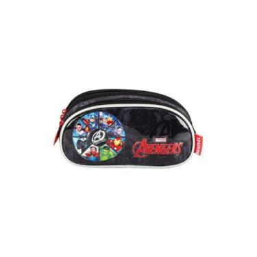 Imagem de Estojo Escolar Triplo Vingadores Avengers 3 Zipers Original - Luxcel, 