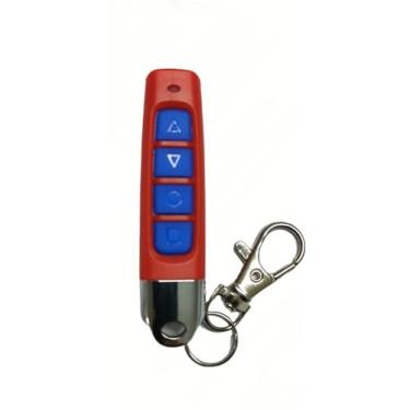 Imagem de Controle remoto universal para casa inteligente, 4 botões, clonagem, controle remoto sem fio, chaveiro, 433 mhz para portão de porta de garagem de carro, claraboia, seta (vermelho-preto) (seta