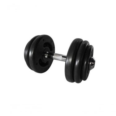 Imagem de Dumbbell Injetado Com Pegada Cromada Academia Fitness 28Kg