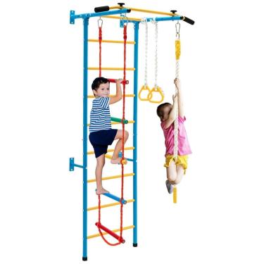 Imagem de HONEY JOY Brinquedo de Escalada para Crianças, Ginásio Indoor de Metal para parede sólida, Playground e Conjunto de Exercícios de Escalada