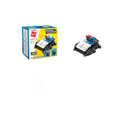 Imagem de Keepplay Bloco de Montar Carro Polícial TransCollector Bombeiro e Policia 3 em 1