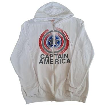 Imagem de Jaqueta Feminina Cativa Capitão América Branca Capuz-Feminino