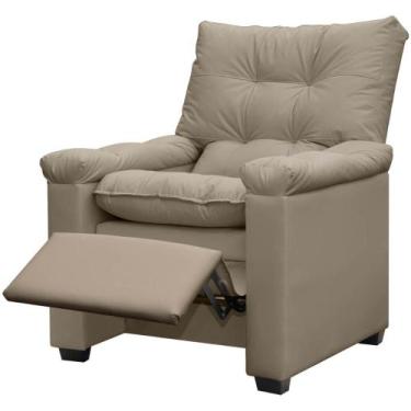Imagem de Poltrona do Papai Fibra material sintético Capuccino Imperador - SOFA 