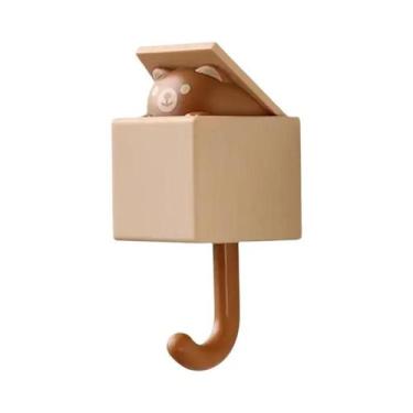 Imagem de Ganchos De Parede Em Formato De Gato De Desenho Animado, Porta-chaves,