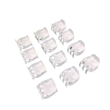 Imagem de Kit 48 Unidades Piranha/Tridente/Prendedor de cabelo tamanho P/M/G/GG(TRANSPARENTE-GG,12-UNI)