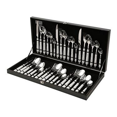 Imagem de Faqueiro Wolff modelo Silver Cabo de Porcelana - 36 peças