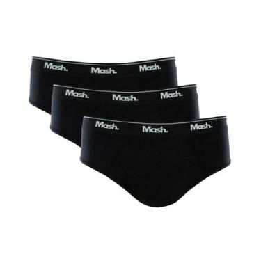 Imagem de Kit 3 Cuecas Adulto Slip Mash 010.04 Algodão, P, Sortido