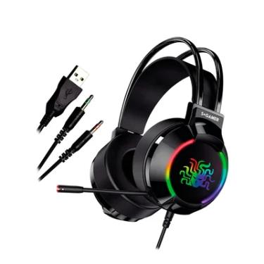 Imagem de Headset Gamer 5+ Rgb Plug And Play P2 E Usb Com Microfone - W5-1000