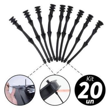 Imagem de Kit 20x Parafuso Fixador Pino Chroma Tech, Para Cooler Fan, Vetoinha, Anti Vibração, Absorção De Ruído, 68mm, Cor:preto