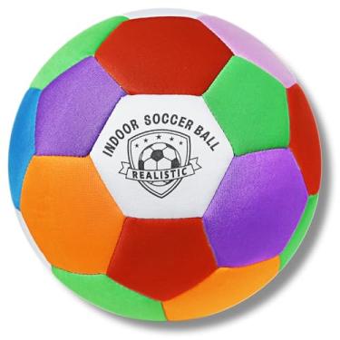 Imagem de Bolas de futebol para ambientes internos tamanho 4, treinamento indolor, tamanho 4, bola de futebol silenciosa e segura para dentro de casa, presentes de futebol divertidos para meninas, meninos