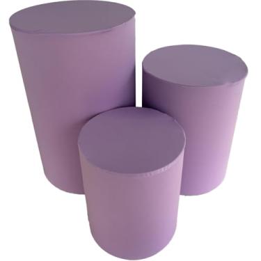 Imagem de Capa de Cilindro Para Decoração Festa Veste Fácil - Kit Capa Para Cilindro multicolorido(LILAS)