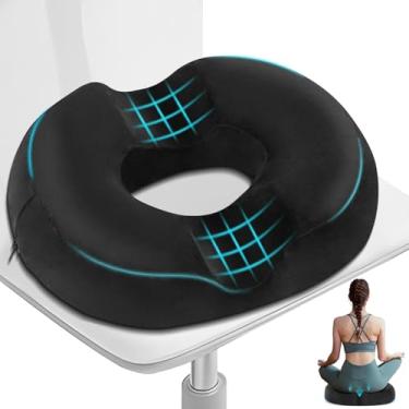 Imagem de Assento Soft Preto, Almofada Cadeira Escritorio, Almofada de Cóccix para Ciática