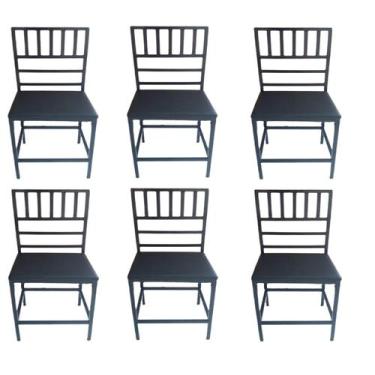 Imagem de Kit 6 Cadeiras Reforçada Para Cozinha E Sala Jantar Lica - MODERNA