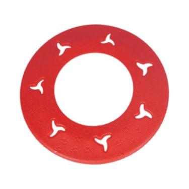 Imagem de Generic Disco voador flutuante para cães, brinquedo interativo reutilizável para cães, como comida, tigela de água para perseguição, ambiente interno e, Vermelho