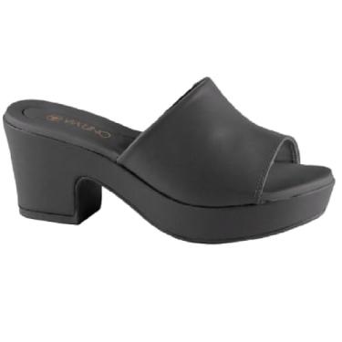 Imagem de Tamanco Via Uno Salto Grosso Ref 821007siavv Preto/preto 039