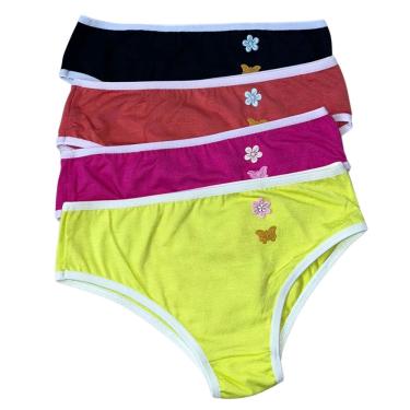 Imagem de Kit 5 Calcinha Infantil Menina Viscolycra Macio Atacado de Fábrica Kit Calcinhas de Criança Conforto