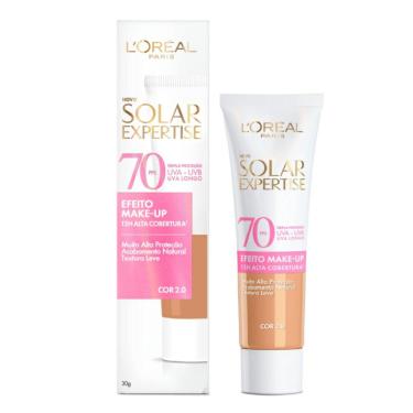 Imagem de Protetor Solar Facial L’Oréal Paris Solar Expertise Efeito Make Up FPS70 Cor 2.0 30g