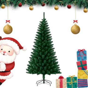 Imagem de Árvore de Natal 1,80 m – 600 Galhos Densos, Verde Clássico, Montagem Fácil, Design Compacto e Elegante